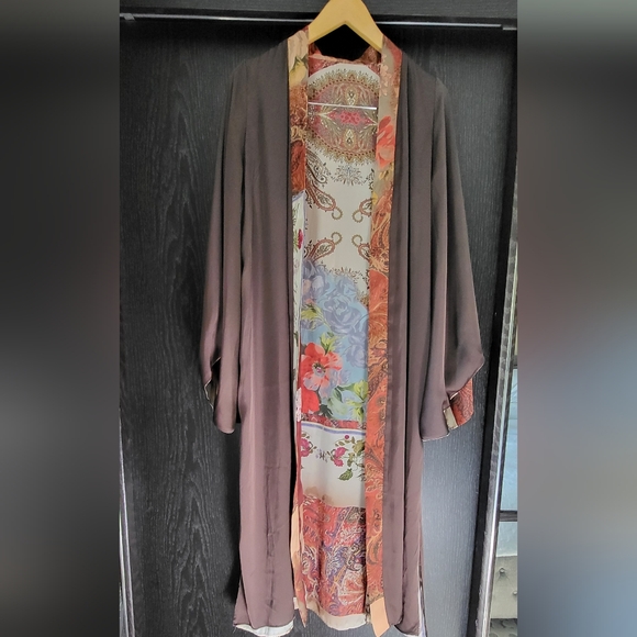 Zara Patchwork Printed  Vibrant Floral Kimono Wrap - Picture 13 of 15